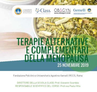 TERAPIE ALTERNATIVE E COMPLEMENTARI DELLA MENOPAUSA