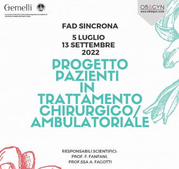 Progetto Pazienti In Trattamento Chirurgico/Ambulatoriale  Presso La Fondazione Policlinico Universitario A. Gemelli IRCCS di Roma